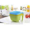 Handle design leachate water basket fruit/ vegetable basin